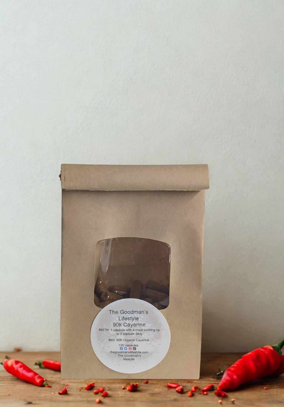 90k Cayenne Pepper capsule or powder