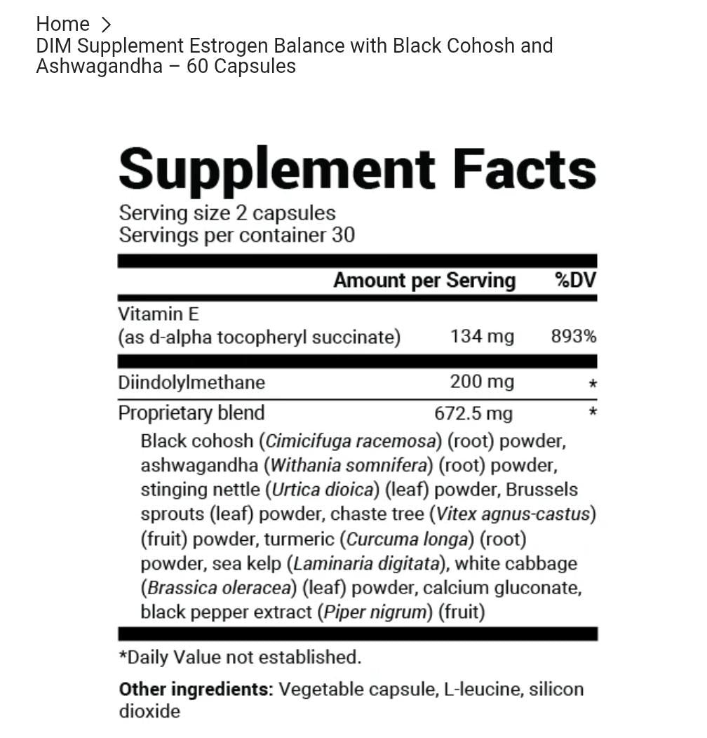 Dr Berg DIM Supplement