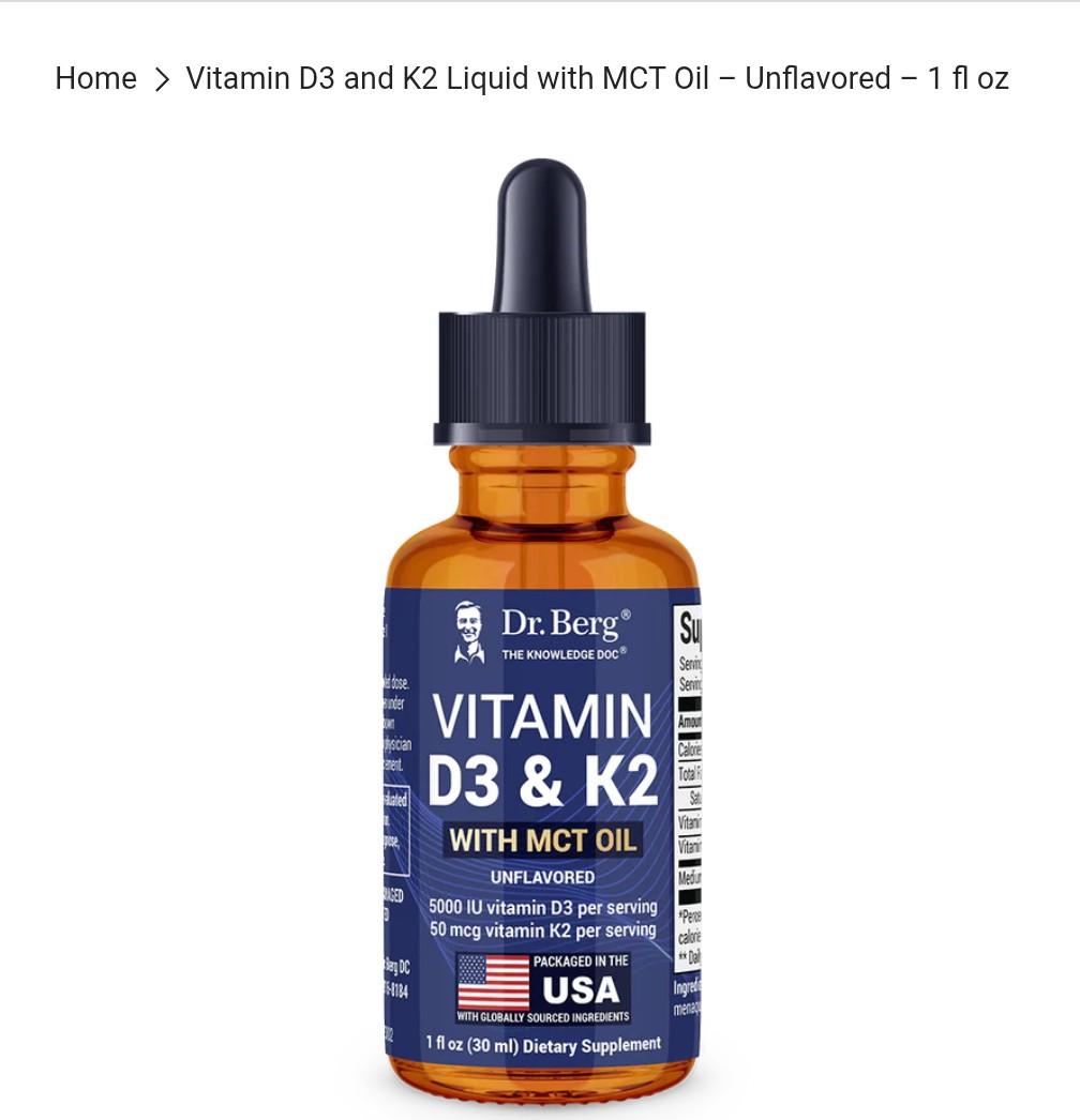 Dr Berg Liquid D3 & K2