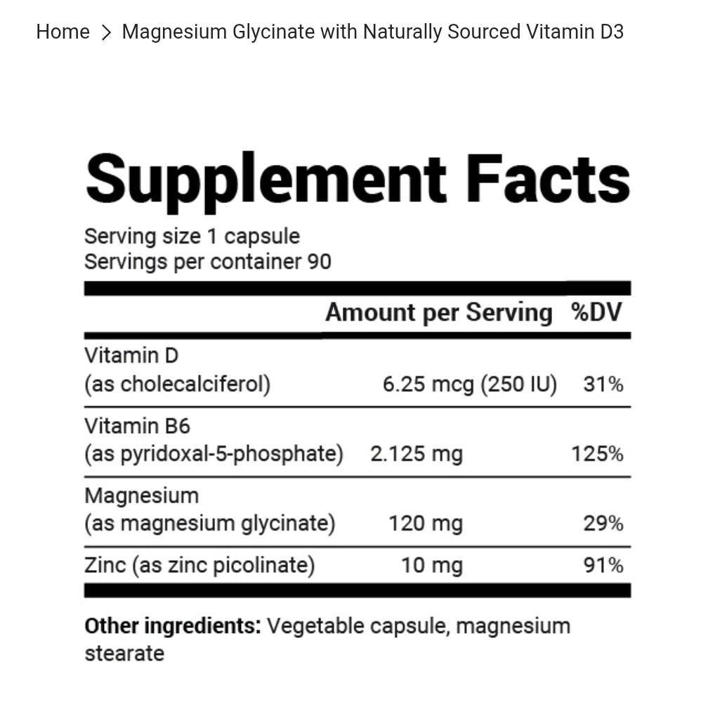 Dr Berg Magnesium Glycinate